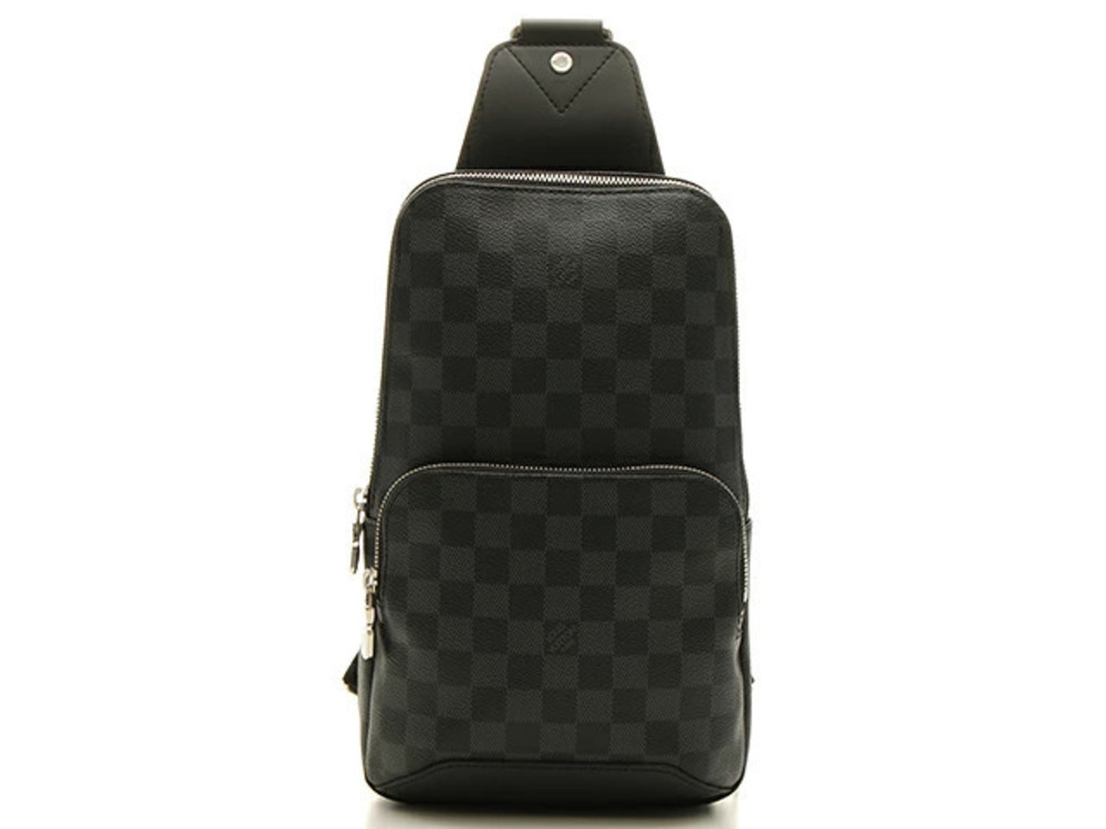 LOUIS VUITTON Body Waist Belt Bag Avenue Sling Damier Graphite Black